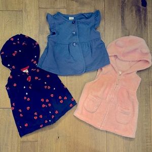 Baby/Toddler 9-12 month vest bundle by Carters, set of 3 vests